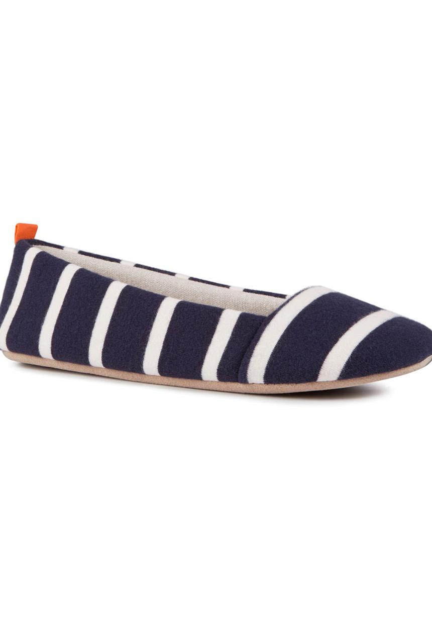 Next - Striped Ballerina Slippers