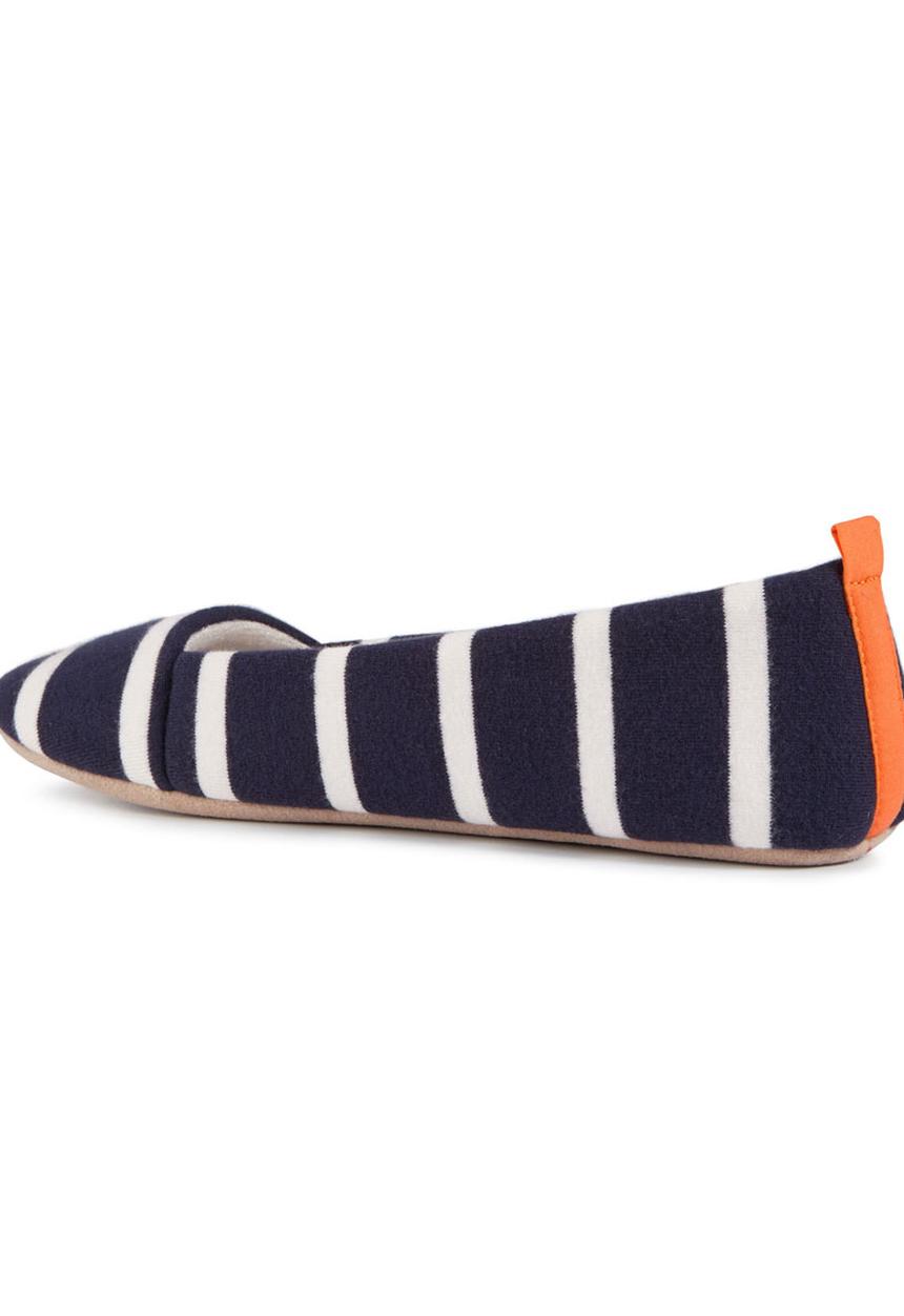 Next - Striped Ballerina Slippers
