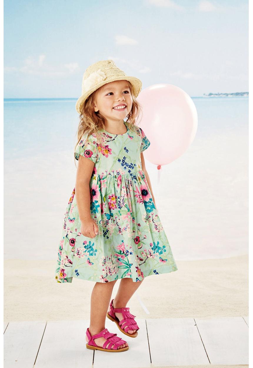 Next - Mint floral dress Multi-colour