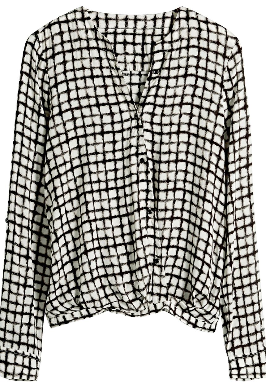 Next - Monochrome Wrap Shirt Black/White Black and White