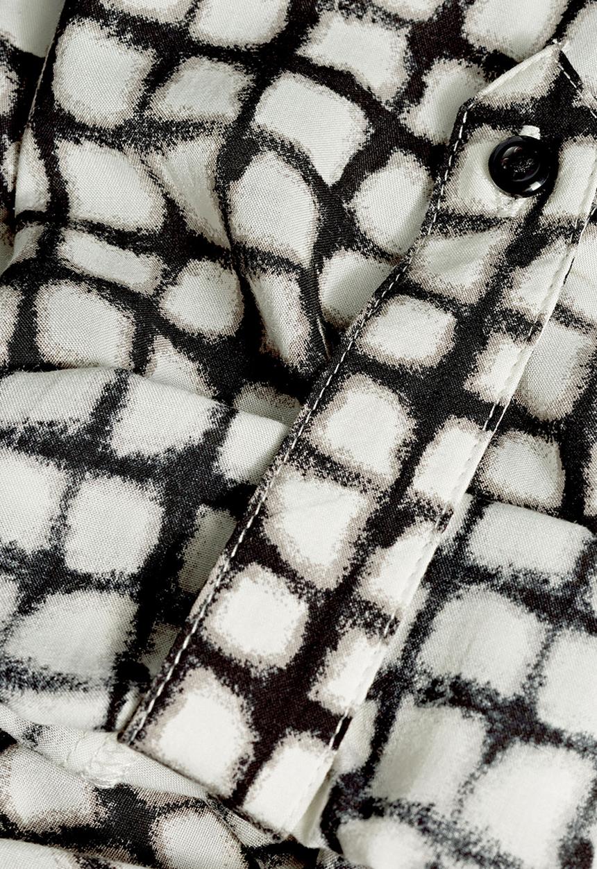 Next - Monochrome Wrap Shirt Black/White Black and White