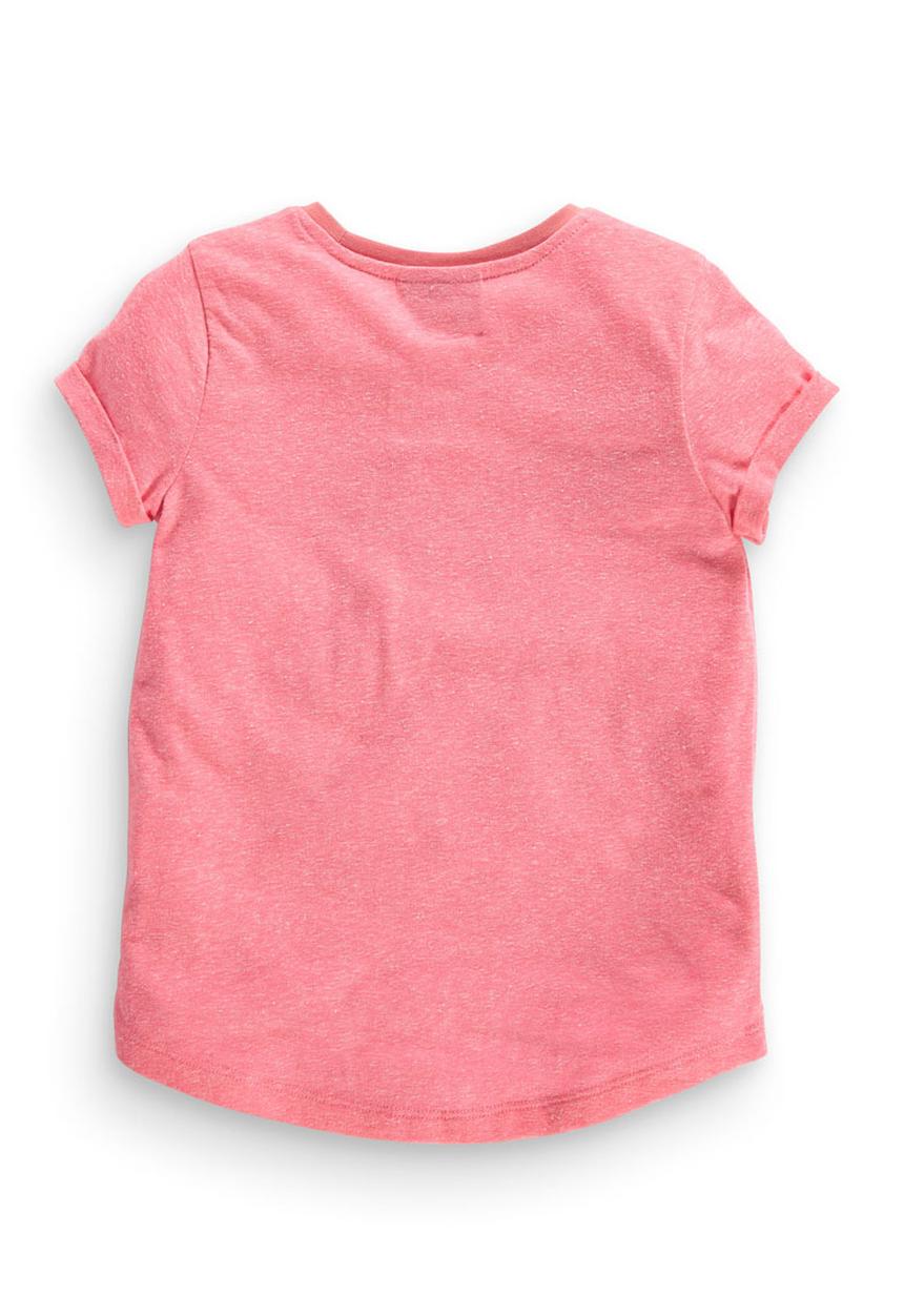 Next - Fluro pink bow t-shirt Mid Pink
