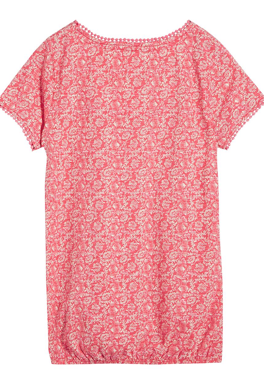 Next - Bubble-hem T-shirt Coral