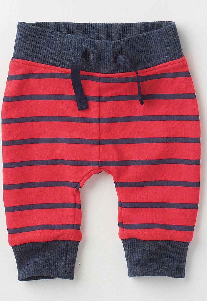Next - Stripe Joggers Red  Pale Grey