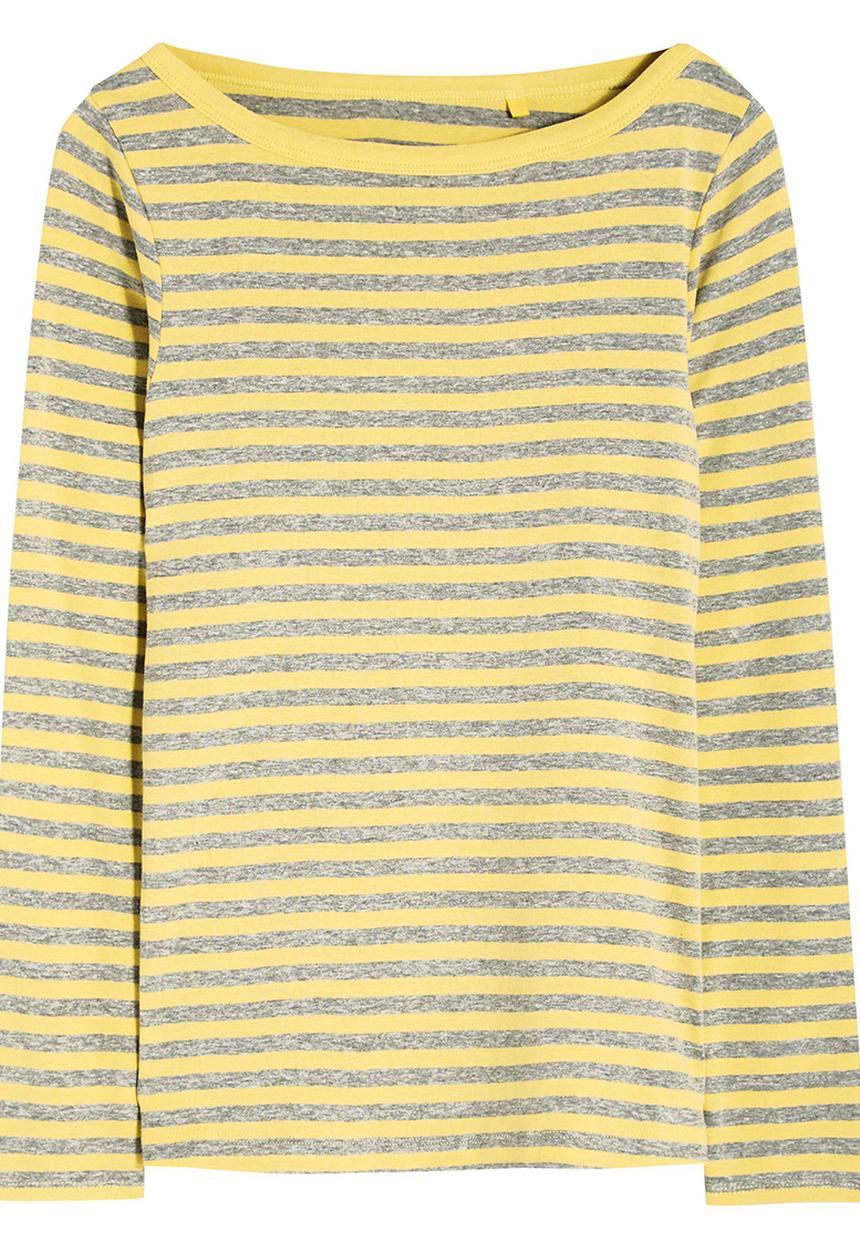 Next - Long-sleeve Top with Stripes Yellow