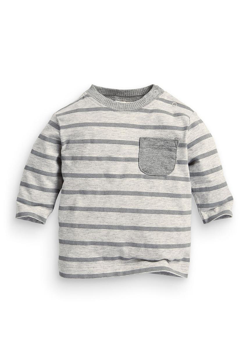 Next - Stripe T-shirt Pale Grey Pale Grey