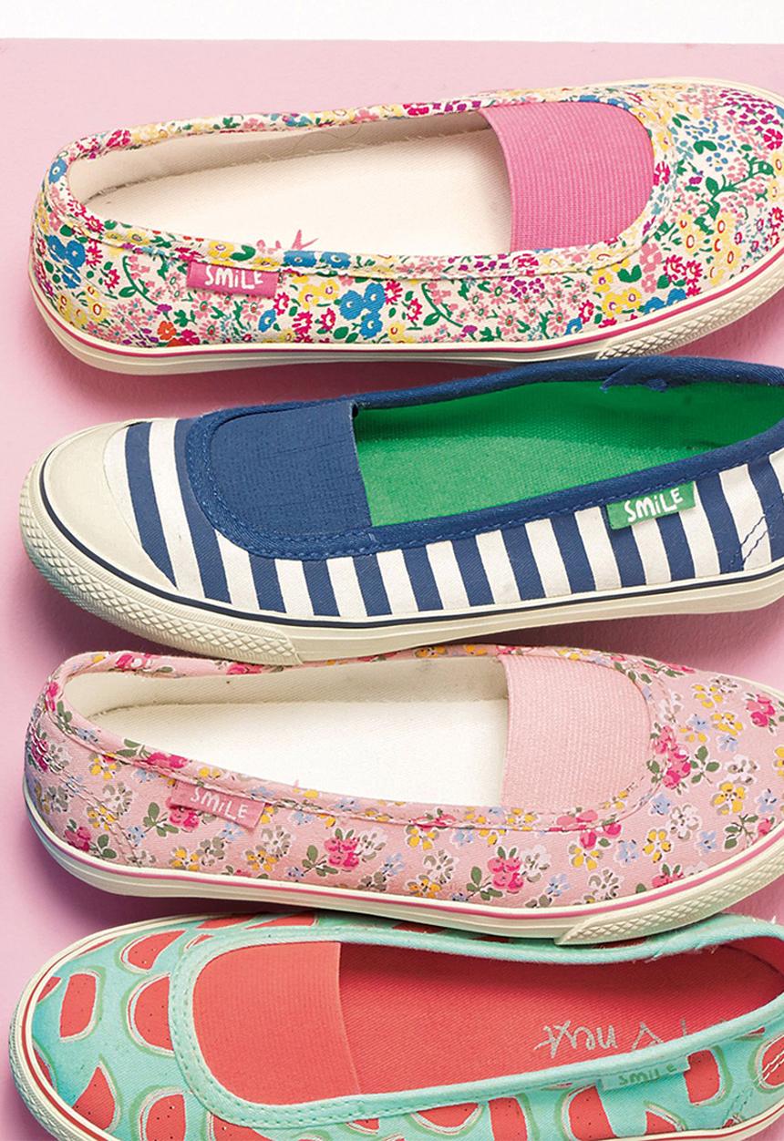 Next - Printed Pumps Blue/White Blue and White