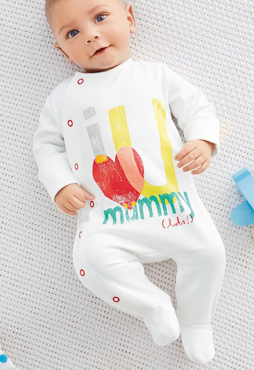 Next - I Love Mummy Sleepsuit Multi-colour