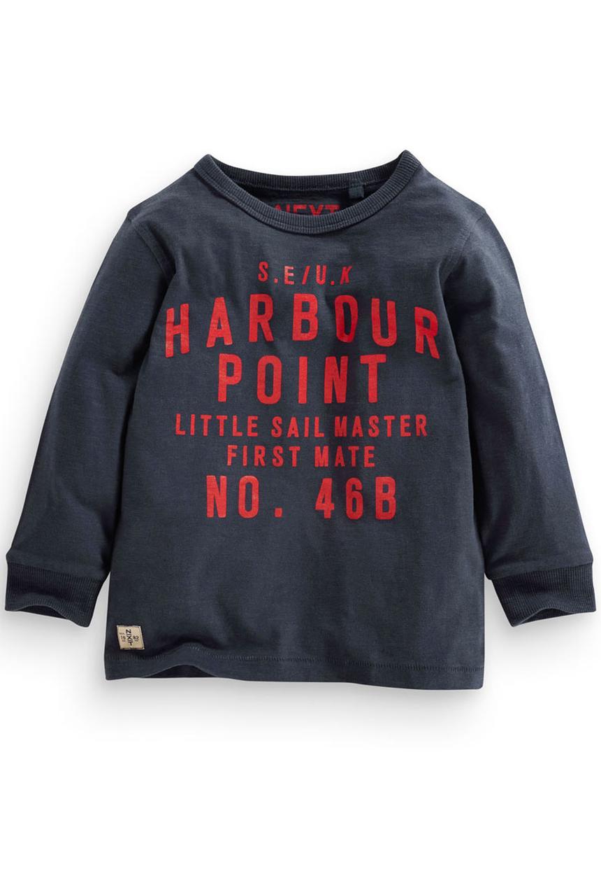 Next - Long-sleeve Harbour T-shirt Navy