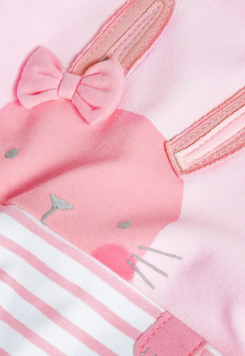 Next - 3-pack Bunny Sleepsuits Pink Mid Pink