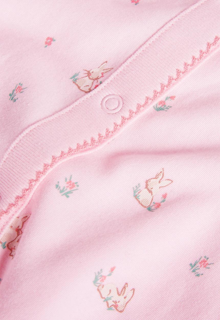 Next - 3-pack Bunny Sleepsuits Pink Mid Pink