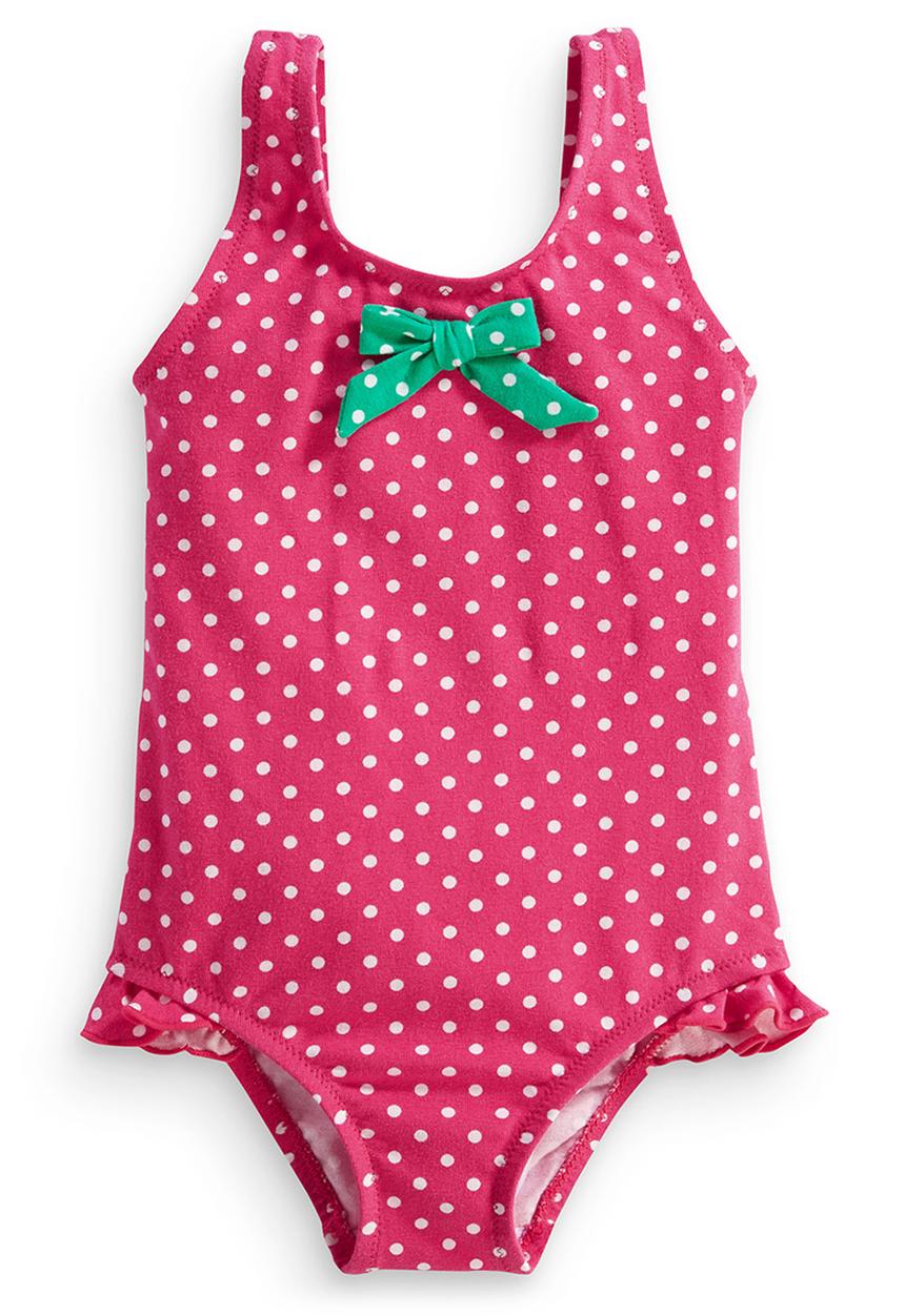 Next - Pink spot swimsuit Mid Pink