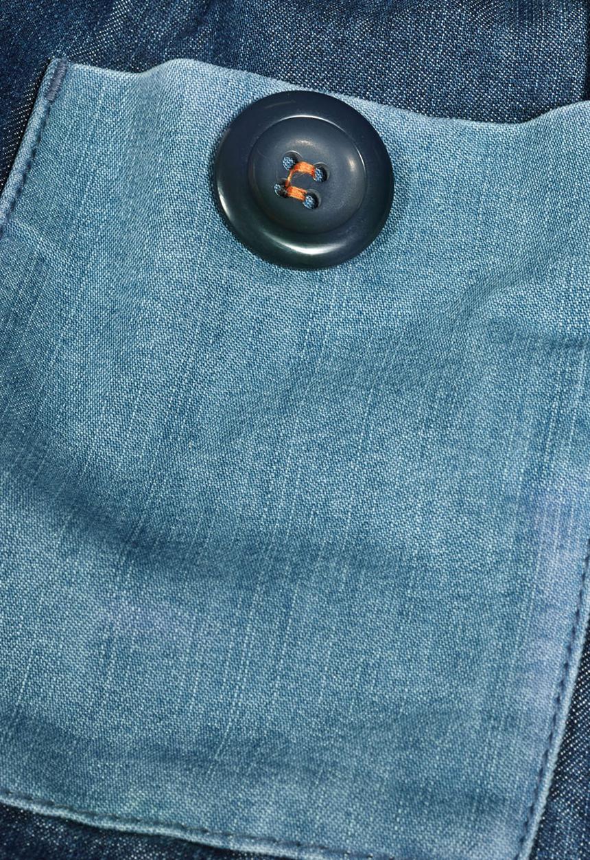 Next - Mixed denim dress Mid Blue