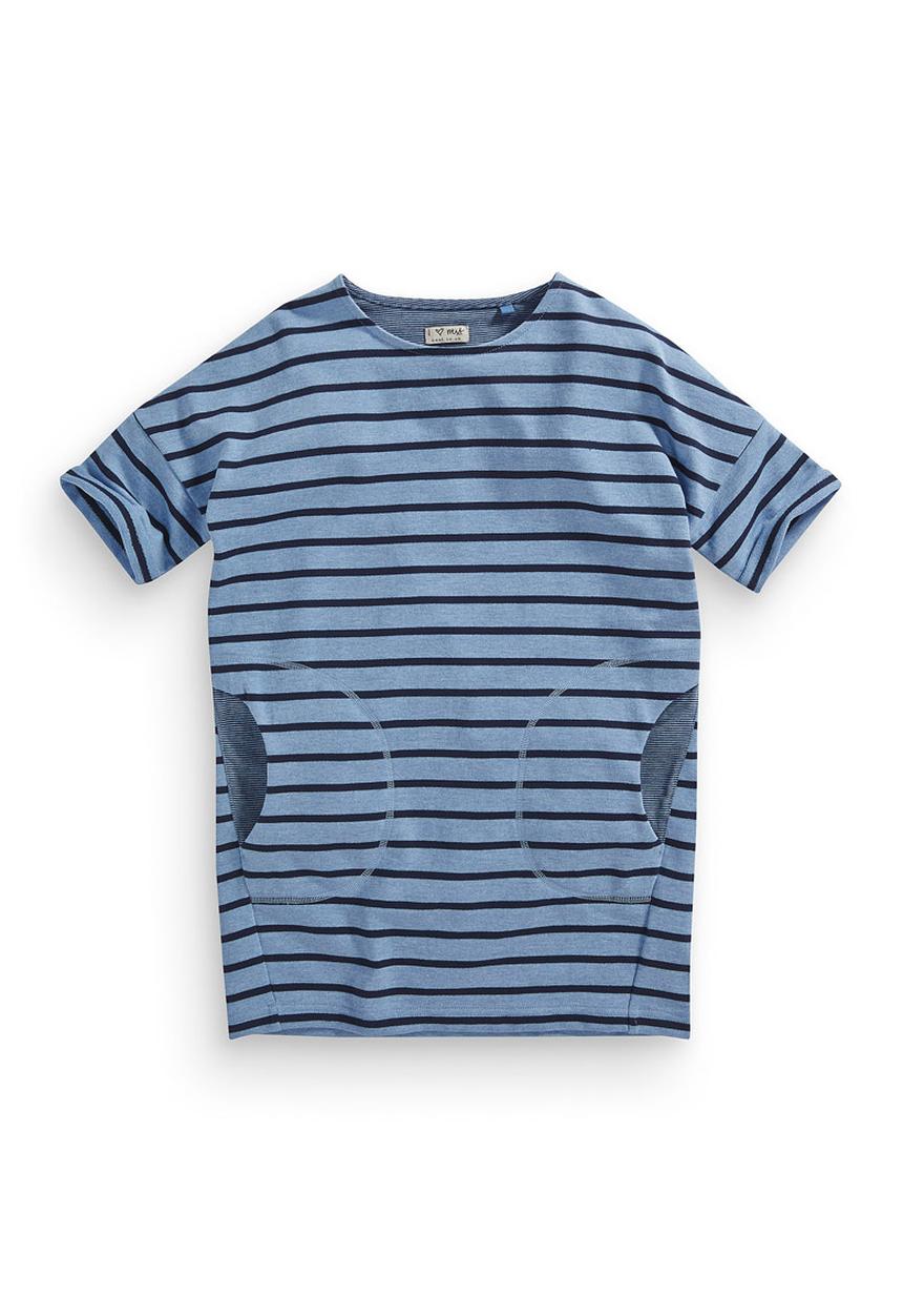 Next - Striped sweater dress Mid Blue