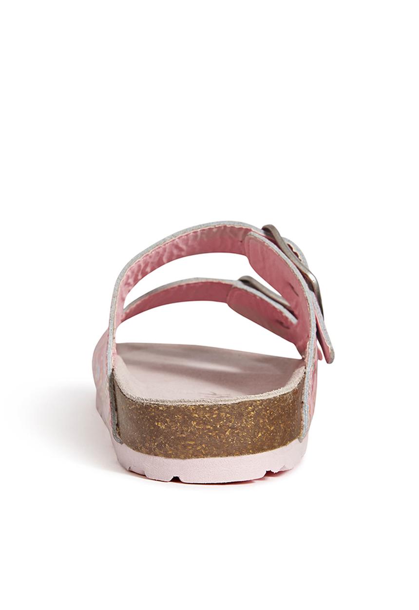 Next - Floral Corkbed Sandals Mid Pink Mid Pink