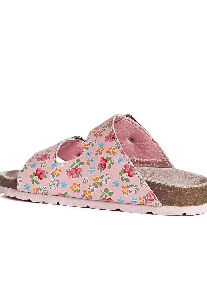Next - Floral Corkbed Sandals Mid Pink Mid Pink