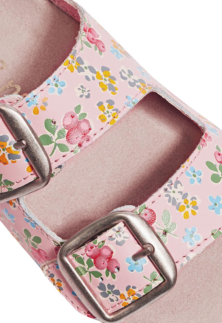 Next - Floral Corkbed Sandals Mid Pink Mid Pink