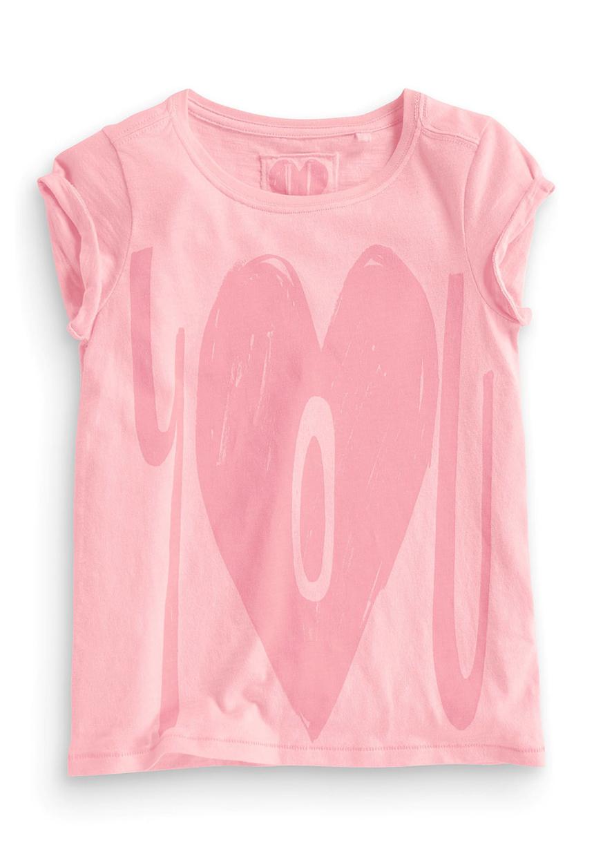 Next - Pink heart t-shirt Mid Pink