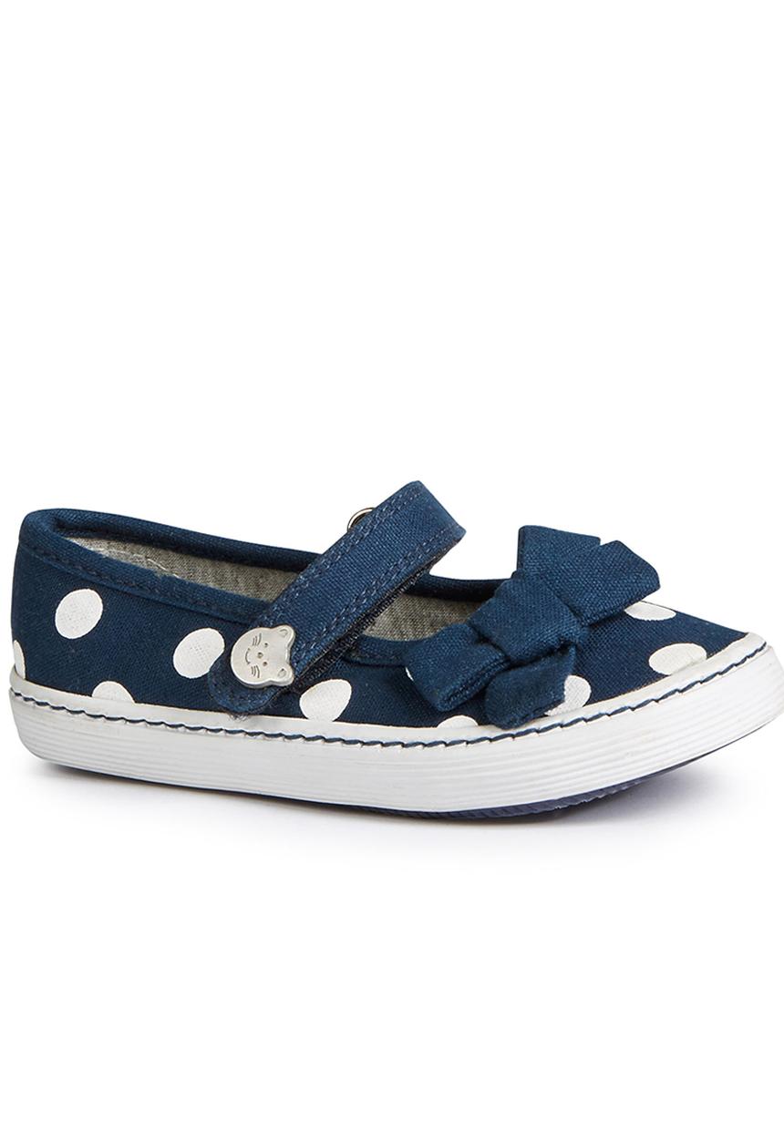 Next - Printed Pumps with Bow Blue/White Blue and White