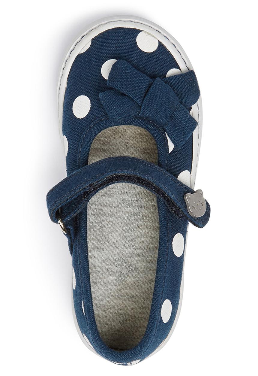Next - Printed Pumps with Bow Blue/White Blue and White