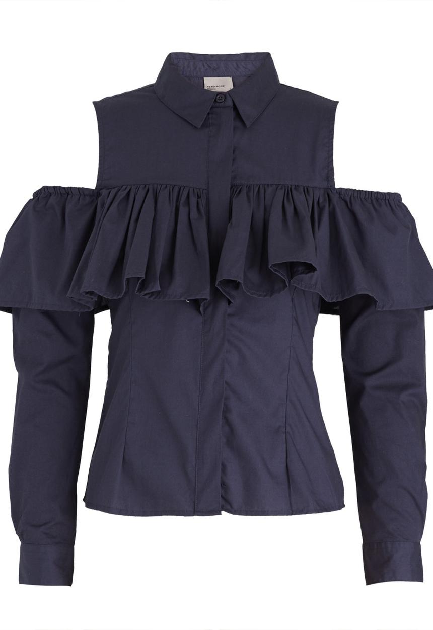 Vero Moda - Marrit Cold Shoulder Shirt Navy