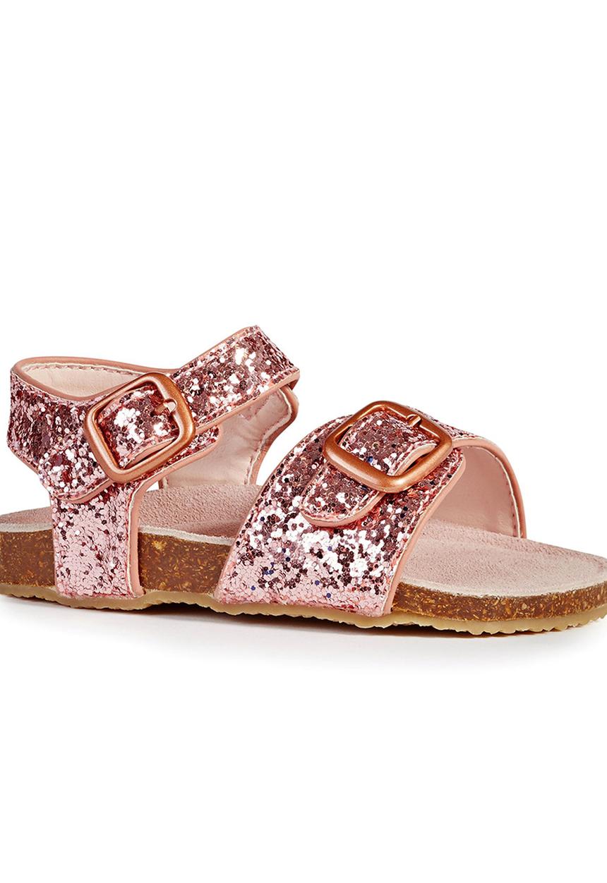 Next - Glitter Corkbed Sandals Mid Pink Mid Pink