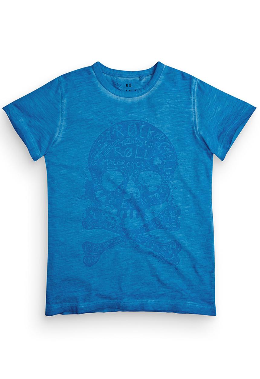 Next - Skulls T-shirt Mid Blue Mid Blue