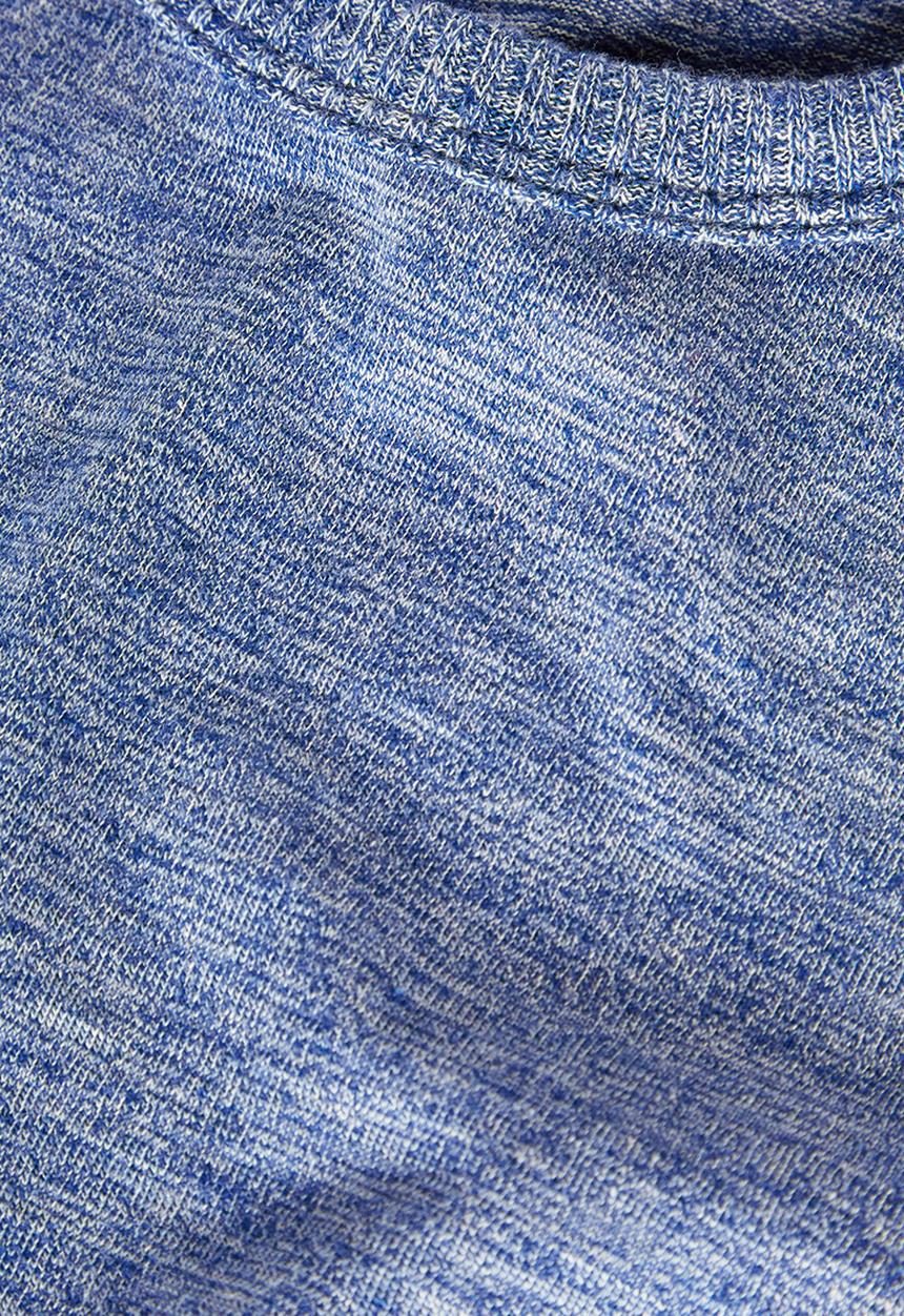 Next - Long sleeve blue marl t-shirt Mid Blue
