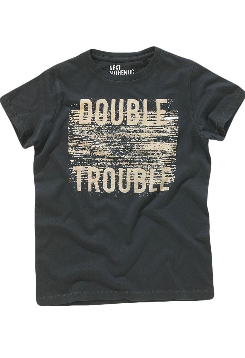 Next - Grey trouble t-shirt Dark Grey