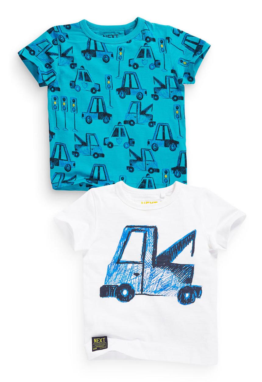Next - Two-pack Vehicle-print T-shirts Blue