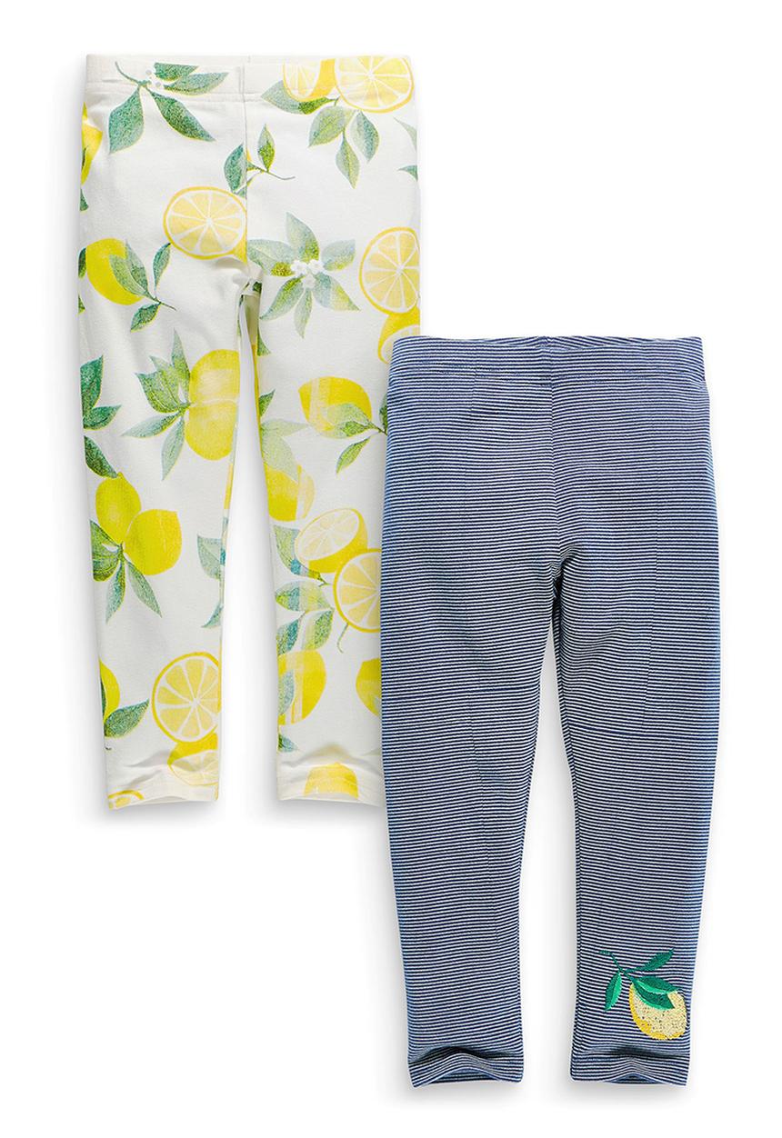 Next - 2 Pack lemon print leggings Multi-colour