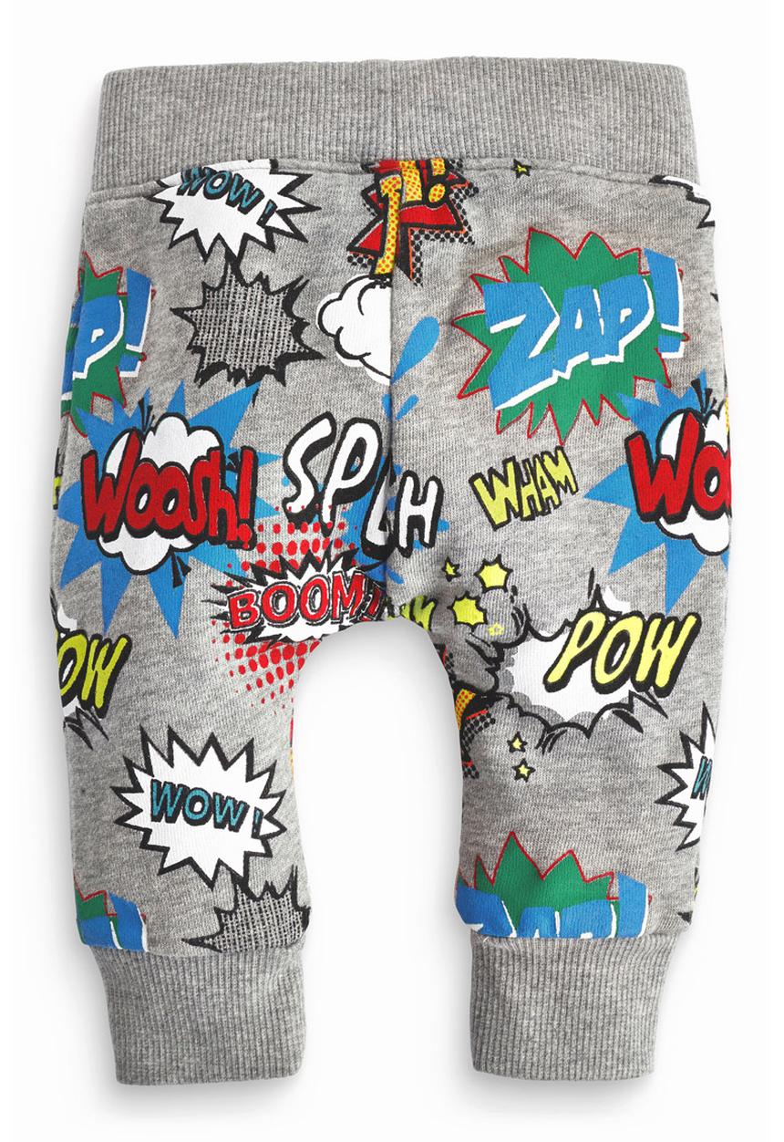 Next - Comic-print Joggers Pale Grey Pale Grey