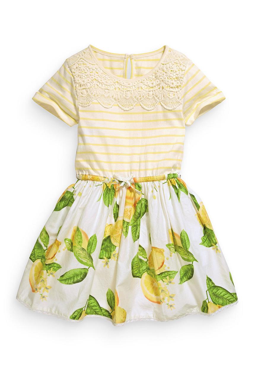 Next - Lemon-print Dress Multi-colour