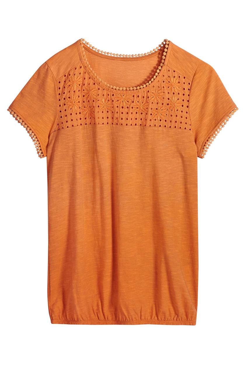 Next - Bubble Hem T-shirt Orange