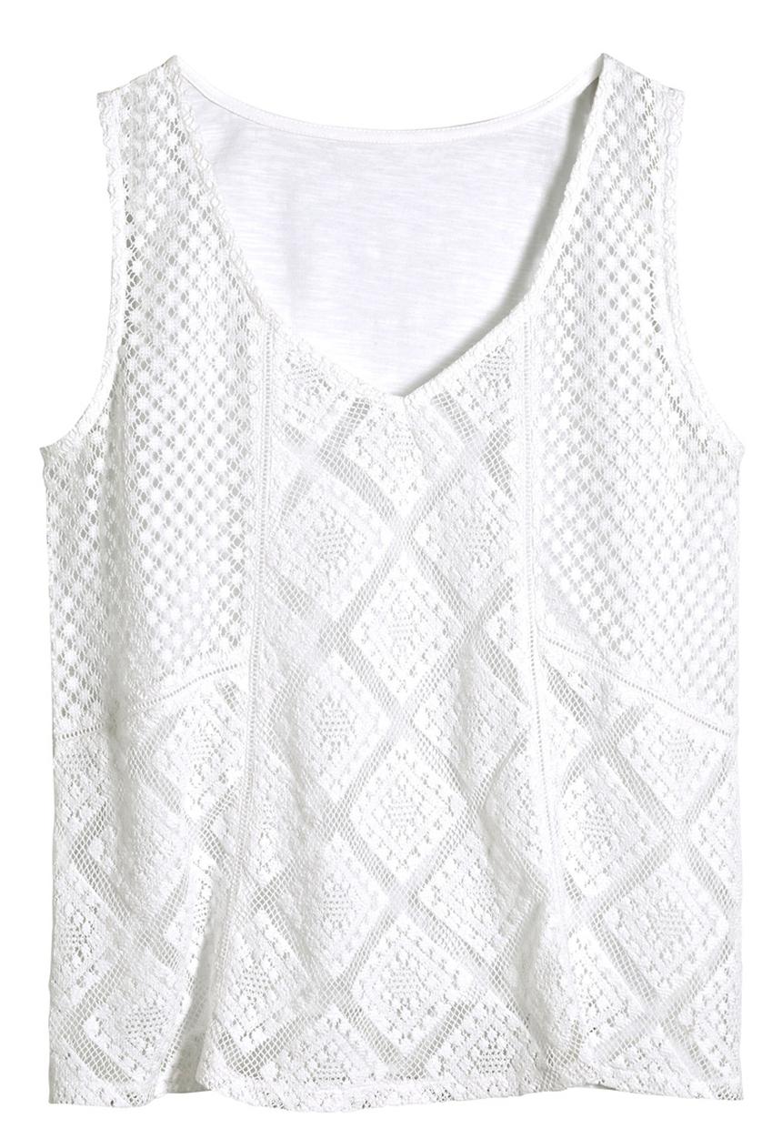 Next - Aztec Jersey Cami White