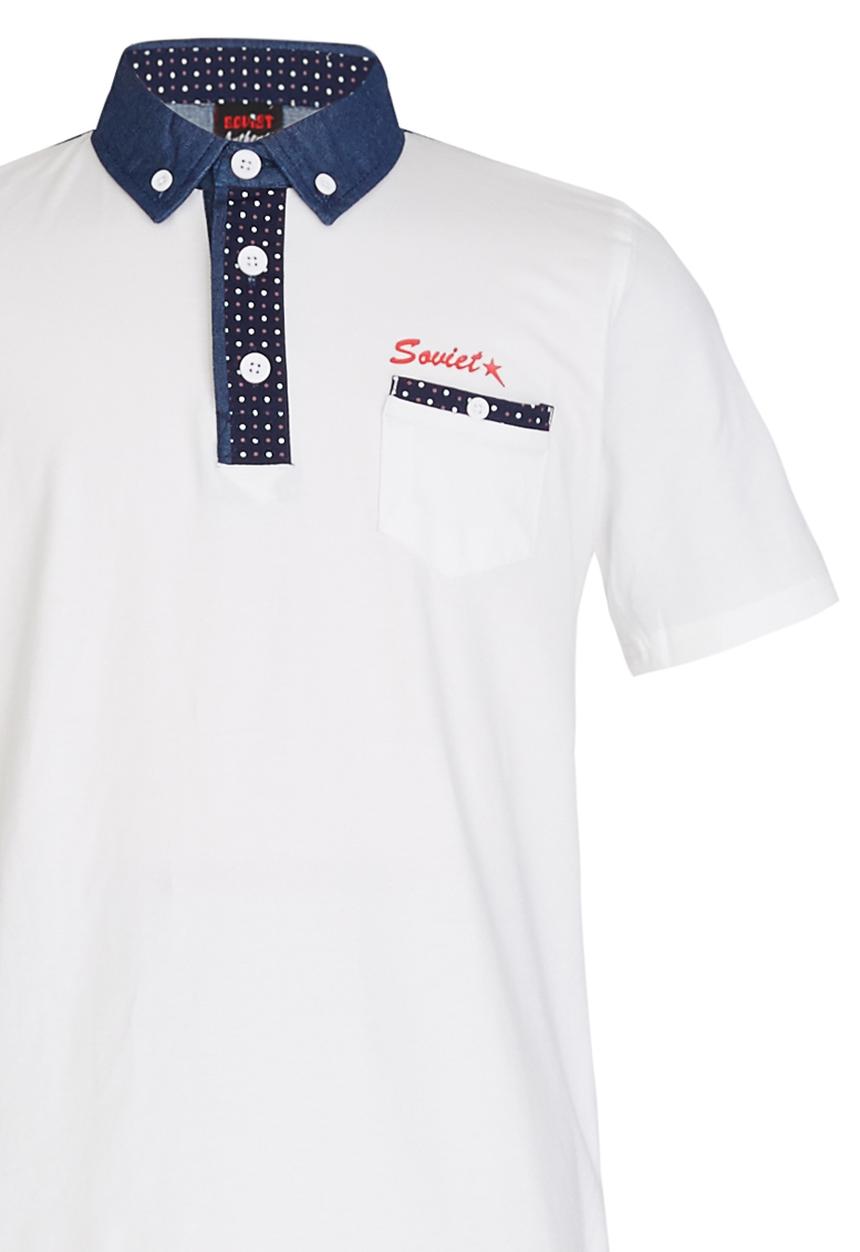 SOVIET - Golfer With Contrast Pocket White