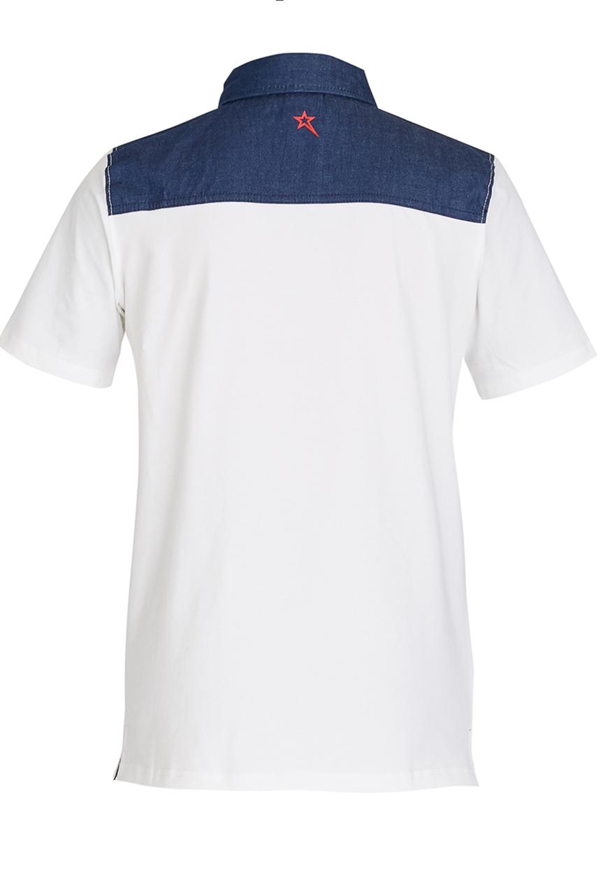 SOVIET - Golfer With Contrast Pocket White
