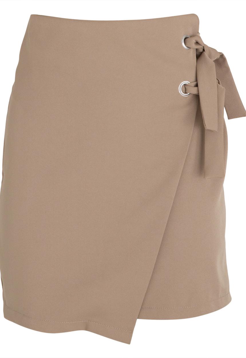 STYLE REPUBLIC - Lace-up Skirt Stone