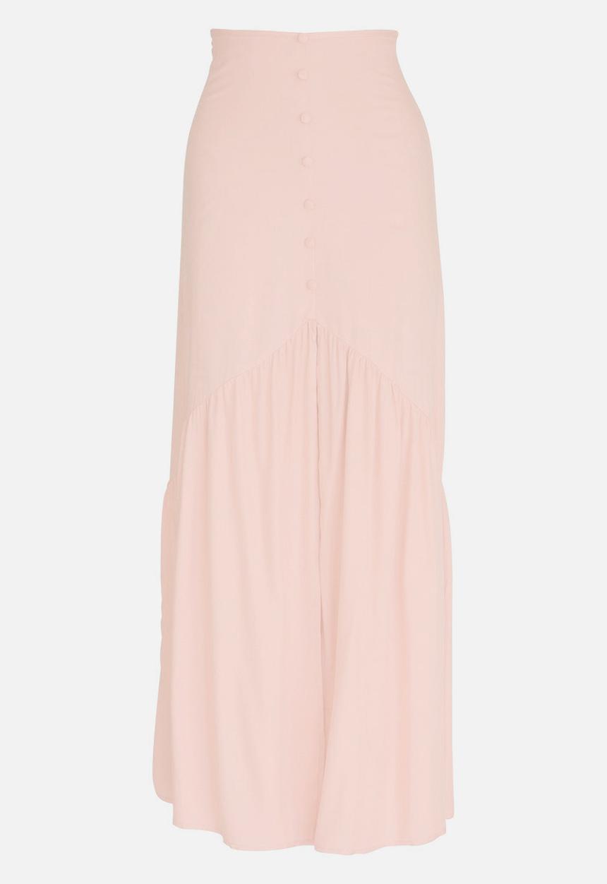 STYLE REPUBLIC - Frill Maxi Skirt Pale Pink