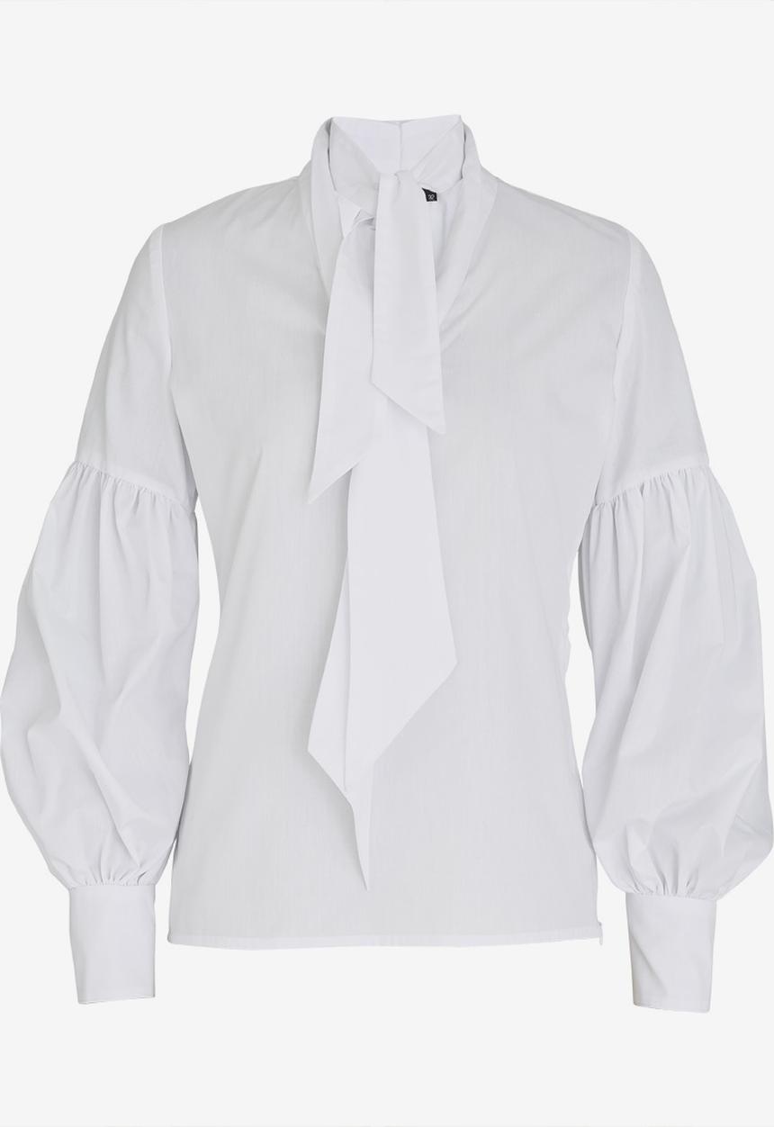 DAVID by David Tlale - Zoe Front Tie Blouse White