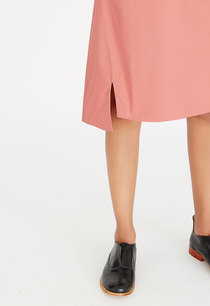 AMANDA LAIRD CHERRY - Nolwazi Linen Longline Shirt Mid Pink