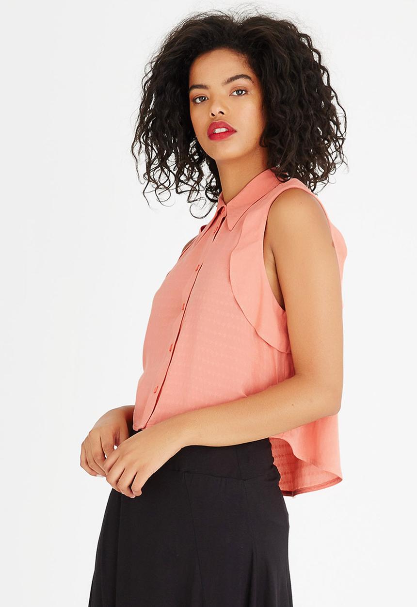 AMANDA LAIRD CHERRY - Fezile Sleeveless Shirt Orange