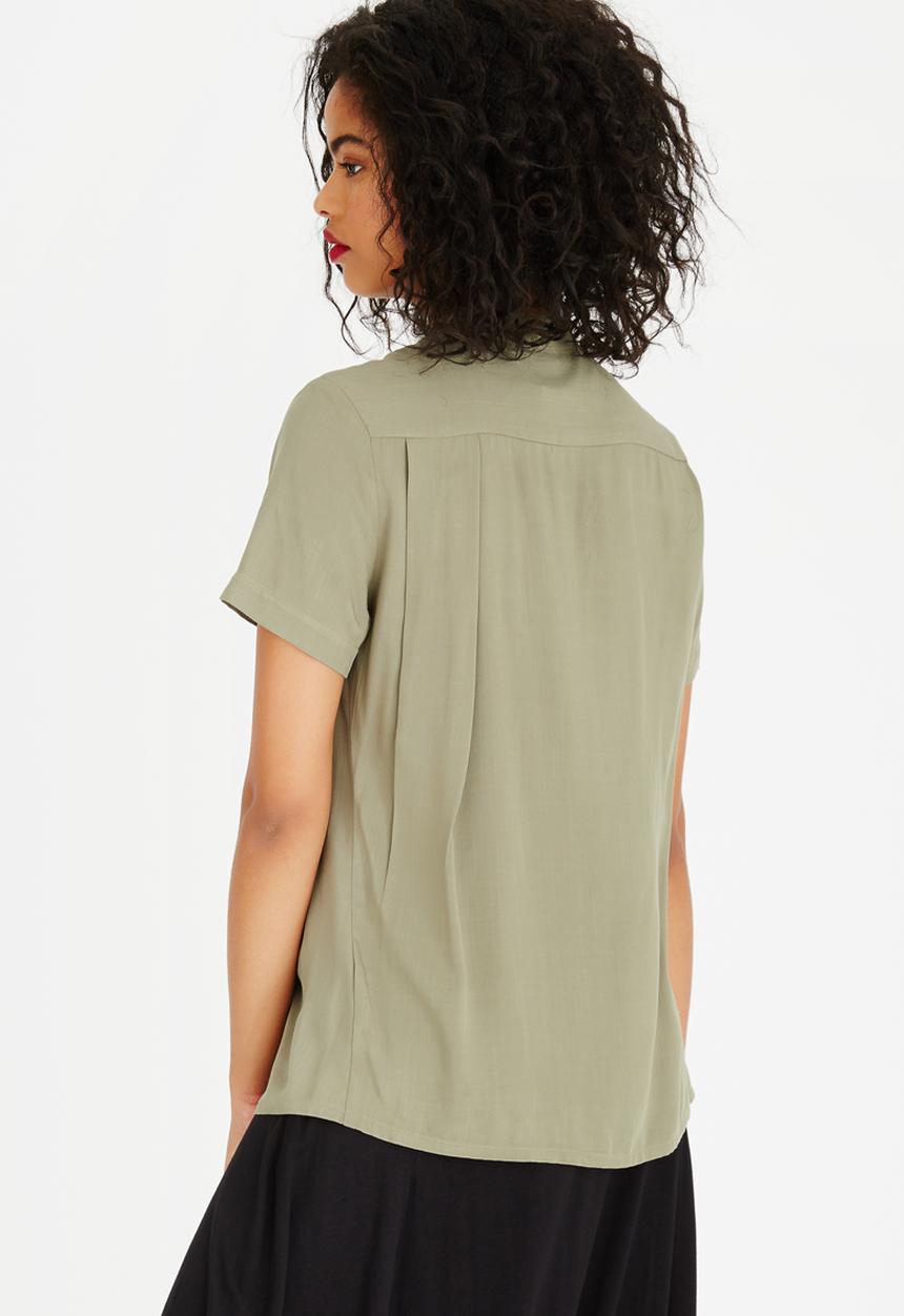 AMANDA LAIRD CHERRY - Faniswa Shirt Khaki Green