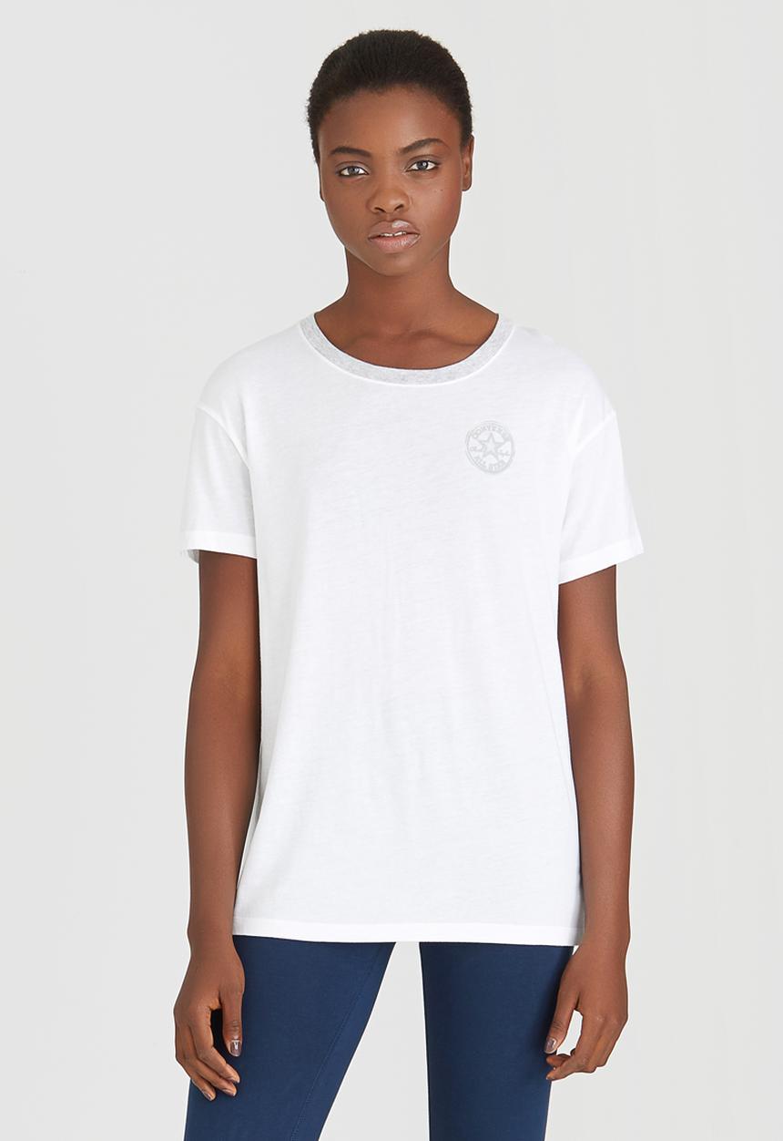 Converse - Slouchy Crew Tee White