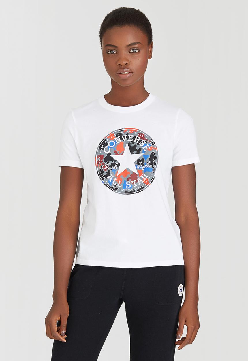 Converse - Camo Fill Chuck Patch Crew Tee White