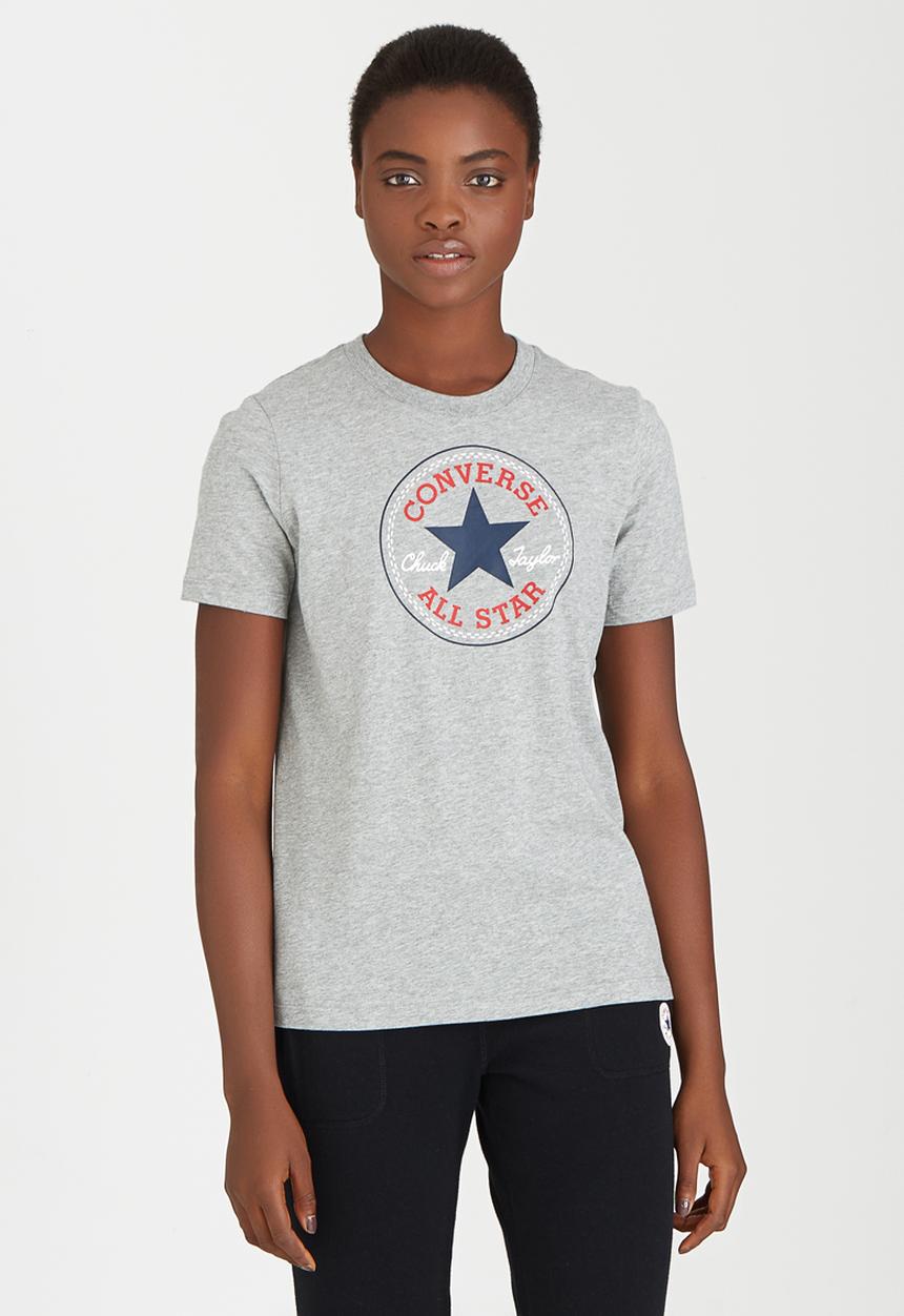 Converse - Solid Chuck Patch Crew Tee Grey