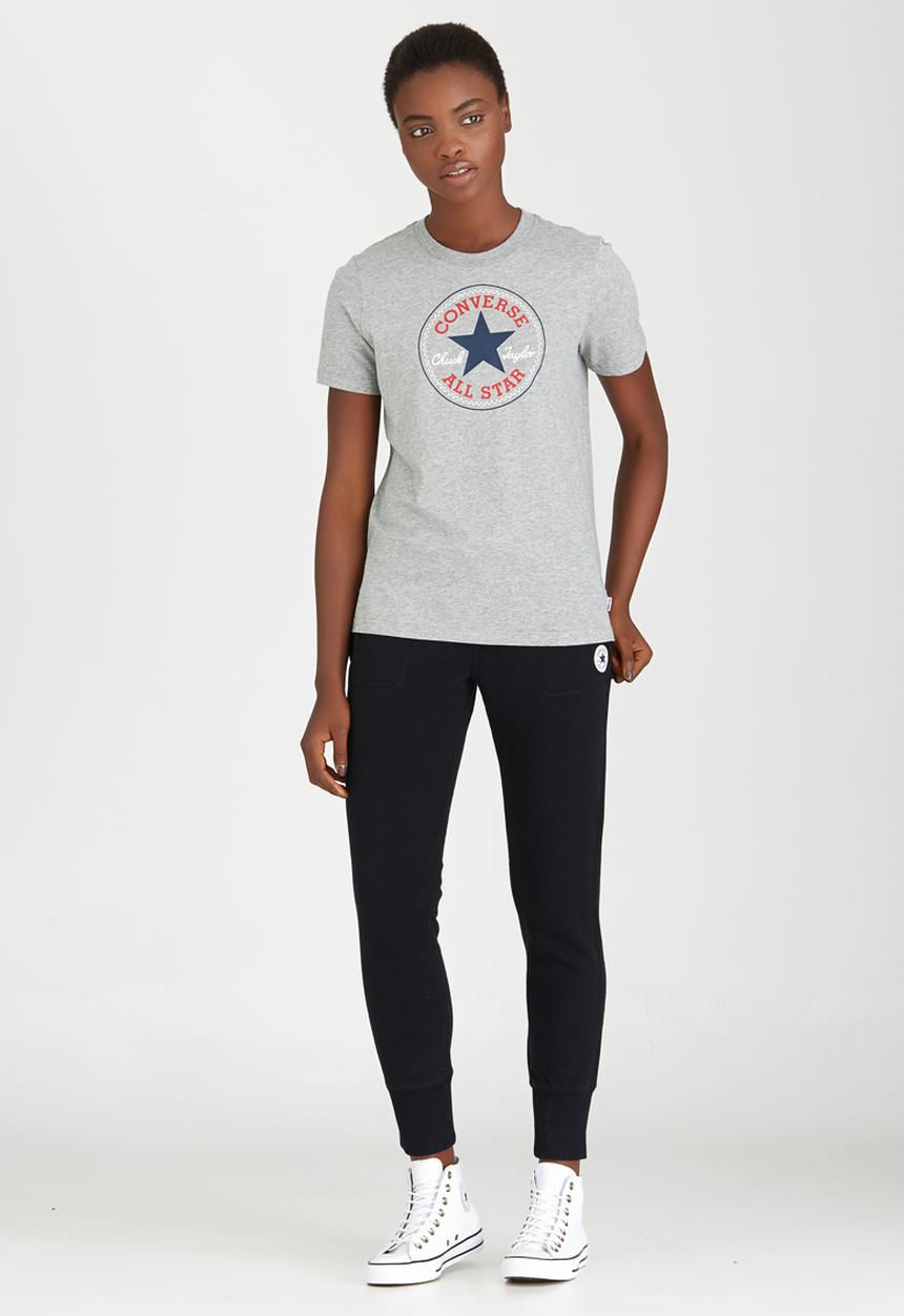 Converse - Solid Chuck Patch Crew Tee Grey