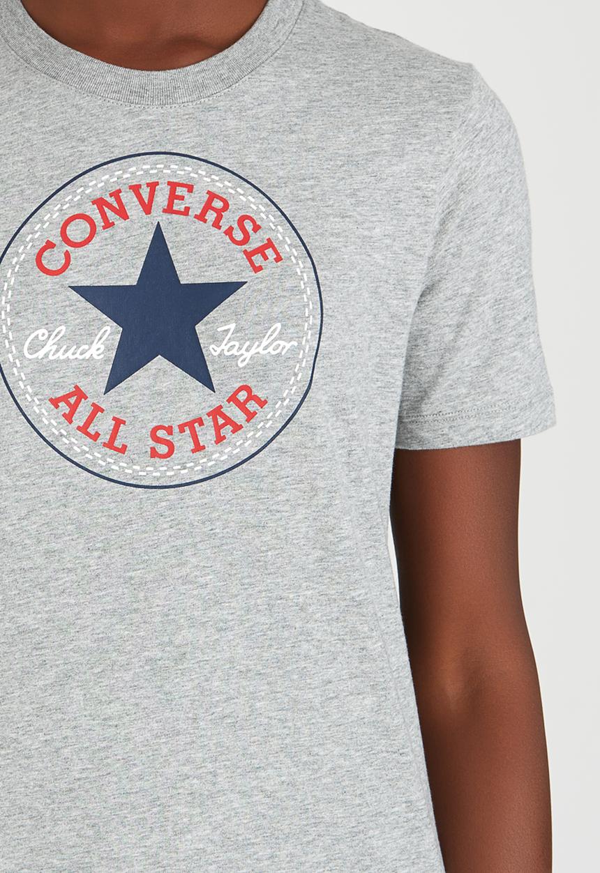 Converse - Solid Chuck Patch Crew Tee Grey