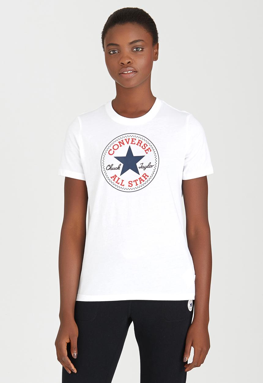 Converse - Solid Chuck Patch Crew Tee White