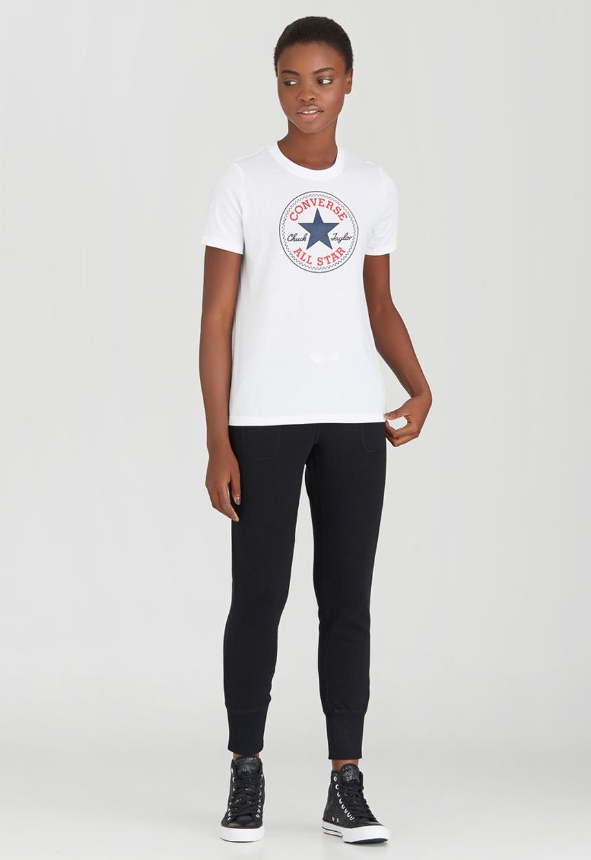 Converse - Solid Chuck Patch Crew Tee White